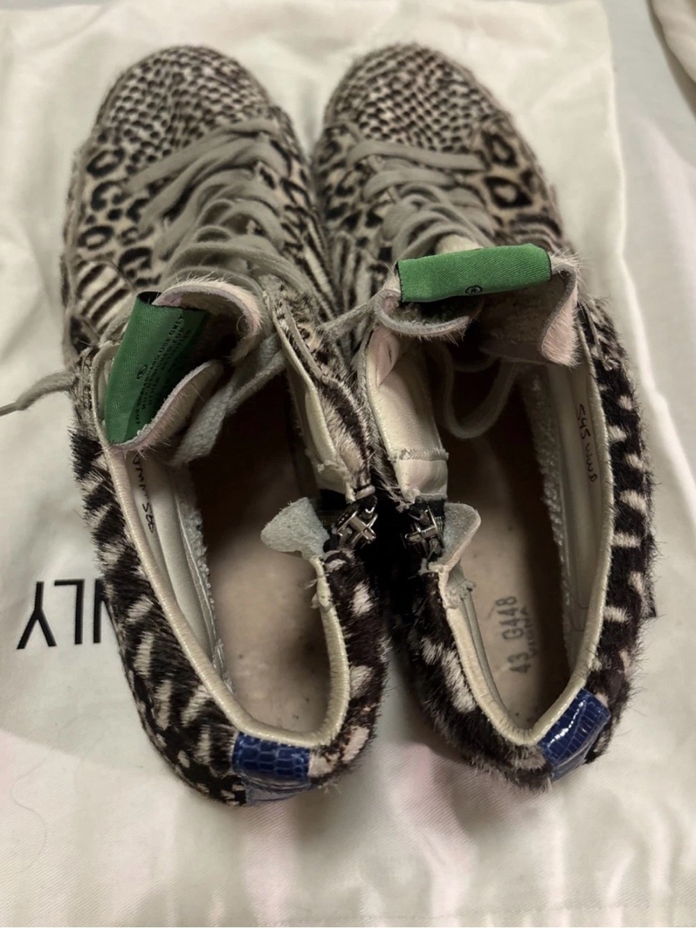 Golden Goose Slide Pony Hair Animal Print Sneakers EU 43 US 10  Limited Edition - Picture 5 of 6